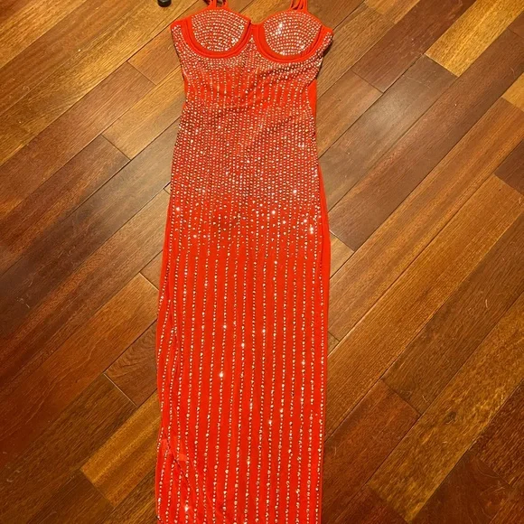 open lace back dress Elegant Baby Girls Red Long Puff Sleeve Mesh Dress Toddler Sequin Bir   marryshe
